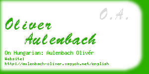 oliver aulenbach business card